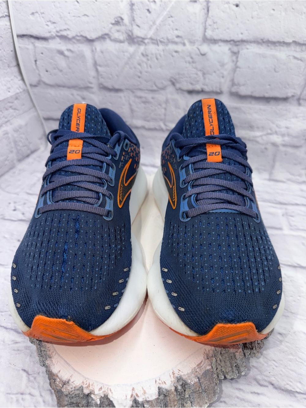 Brooks Glycerin 20 Mens Size 9 Blue Orange Athletic Running Shoes Sneakers - Picture 2 of 11
